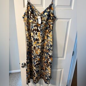 NWT Abercrombie and Fitch Satin Midi Dress